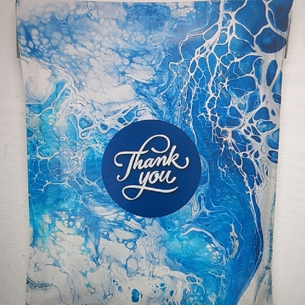 * CLEARANCE * Promer Blue and White Thank You Poly Mailers (17)